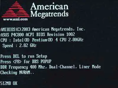 Problem z wejściem do BIOS - AMIBIOS (American Megatrends)