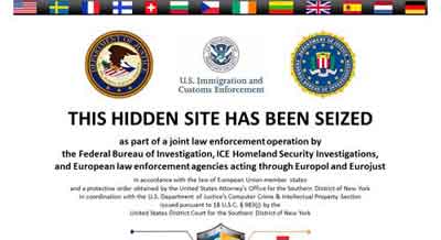 The Message Greeting Silk Road Visitors After It Was Seized By The FBI