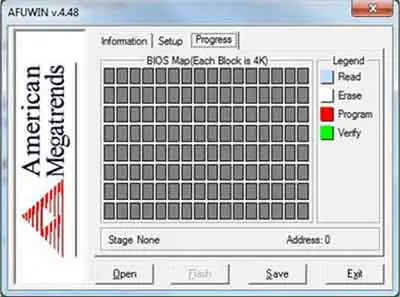 AMI BIOS Update Flash Utility Process In Action