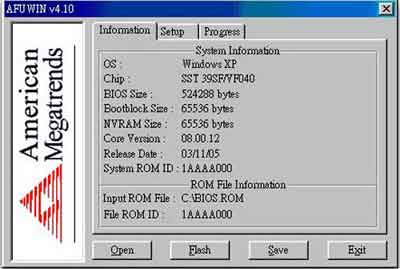 AMI BIOS Flash Utility