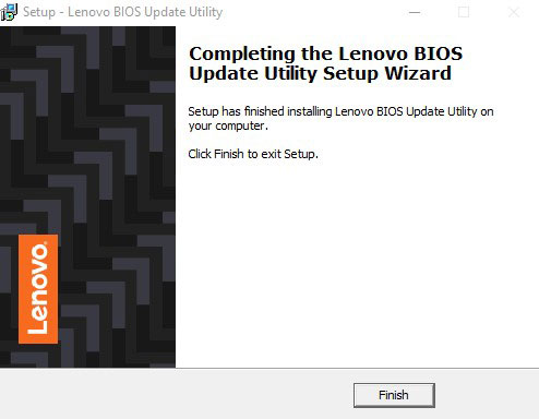 American Megatrends BIOS Update Lenovo BIOS Update Utility Wizard Last Screen