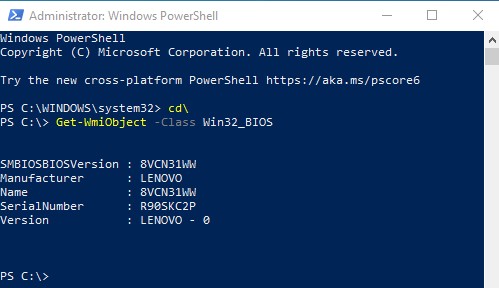 American Megatrends BIOS Update PowerShell BIOS Version Command