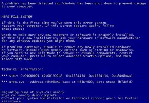 BSOD Due To Failing HDD