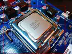 CPU Chip Anchored to Motherboard
