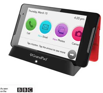 The GrandPad is a tablet device customised to help older people become connected