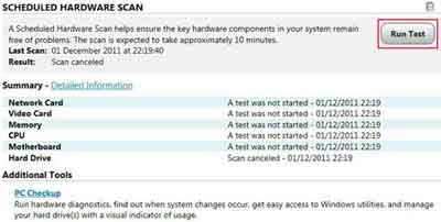 Scheduled Hardware Scan