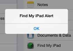 iPad Sound Alert Message