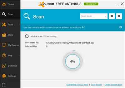 Avast Free Antivirus Manual Scan