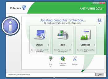 F-Secure Anti Virus 2012 Simple Options