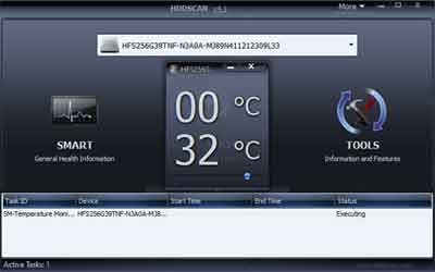 HDDSscan Temperature Check