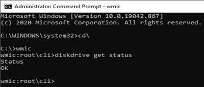 Manual Disk Status Command