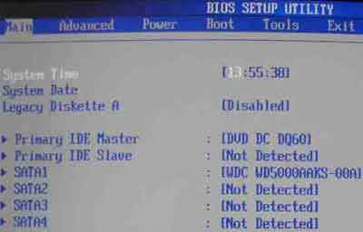 Typical BIOS Hard Disk Detection List
