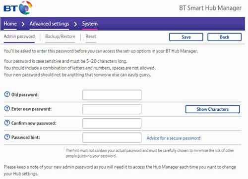 Admin Password Change Example