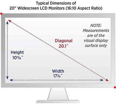 LCD and LED Monitor Aspect Radio And Viewable Area