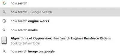 An Example of Google Instant or Autocomplete in Action