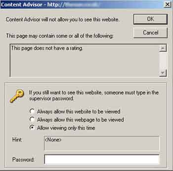 Internet Explorer Updates Content Advisor