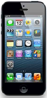 The Apple iPhone 5 running the iOS Operating System