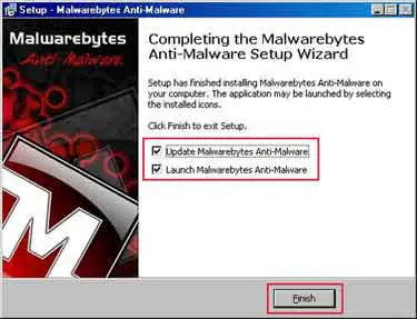 MBAM Malwarebytes Setup Finish