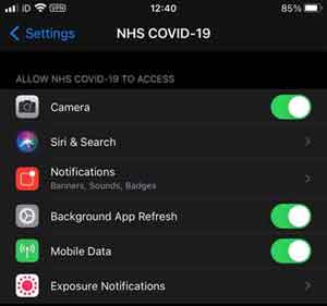 NHS Covid-19 Permissions Example