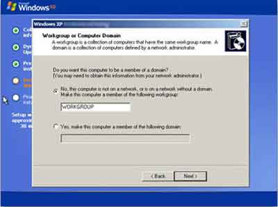 Windows XP Workgroup Or Domain