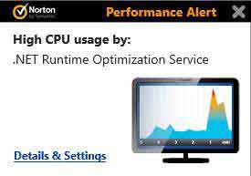 Norton Performance Alert Pop Up