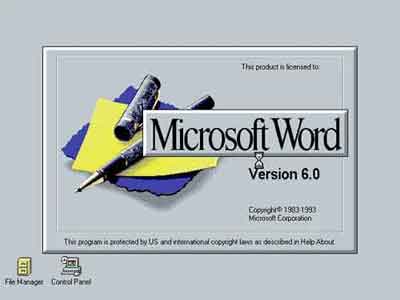 Microsoft Word Version 6.0 Release In 1993