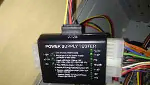 Power Supply Tester With Hard Drive Connected
