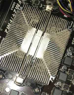 Build Up Of Dust On A Computer's Heat Sink