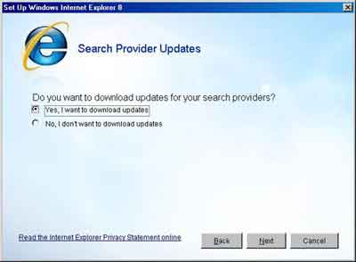 Search Provider Updates