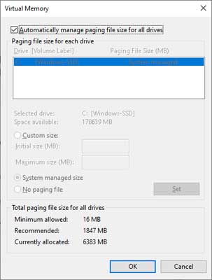 A Virtual Memory Check To Avoid Slow Computer Issues