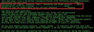 Ransomware Doxing Message Example