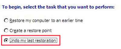 Undo My Last Restoration