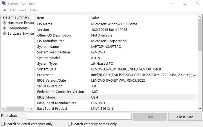 UEFI BIOS Vs Legacy BIOS | The MSINFO32 Method