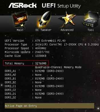 UEFI Based PC With 32-GB RAM