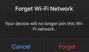 Forget Wireless Network On The iPhone Example