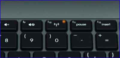 Laptop Wireless Button With Red Disabled Light (Blue Equals Enabled)