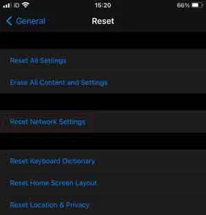 Reset Network Settings On The Apple iPhone