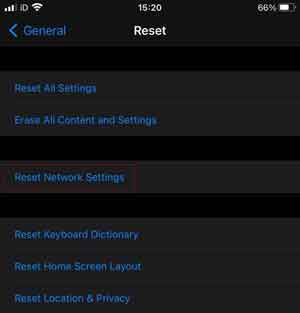 Reset Network Settings On The Apple iPhone