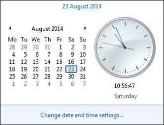 Windows 7 Date and Time