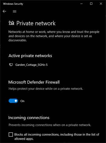 Windows Defender Firewall Block All Incoming Connections