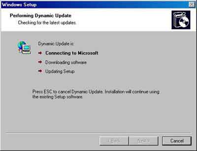 Recovery Console Install Dynamic Update