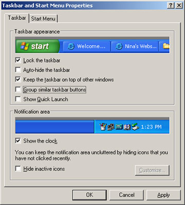 Taskbar Setup